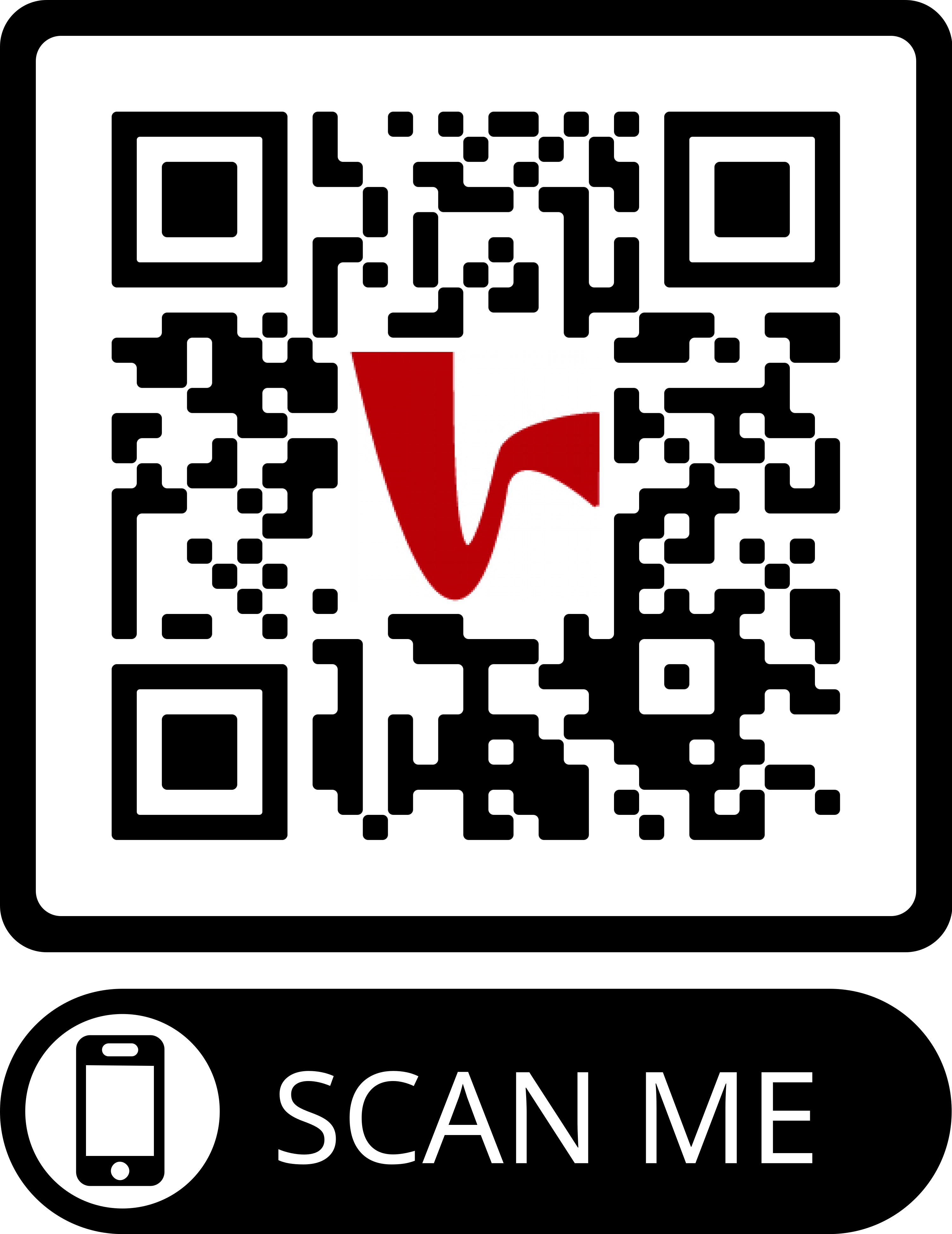 QR-code Wandelroute Wold en Wotter Veendam met tekst Scan Me